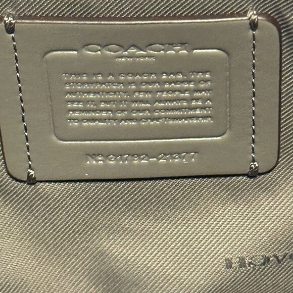 Coach Leather Crossbody Bag Gray Women’s Adjustable Strap Purse - Picture 6 of 12